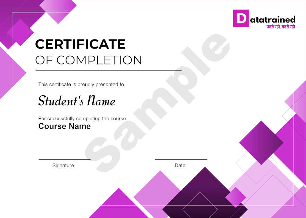 DataTrained online certification degree